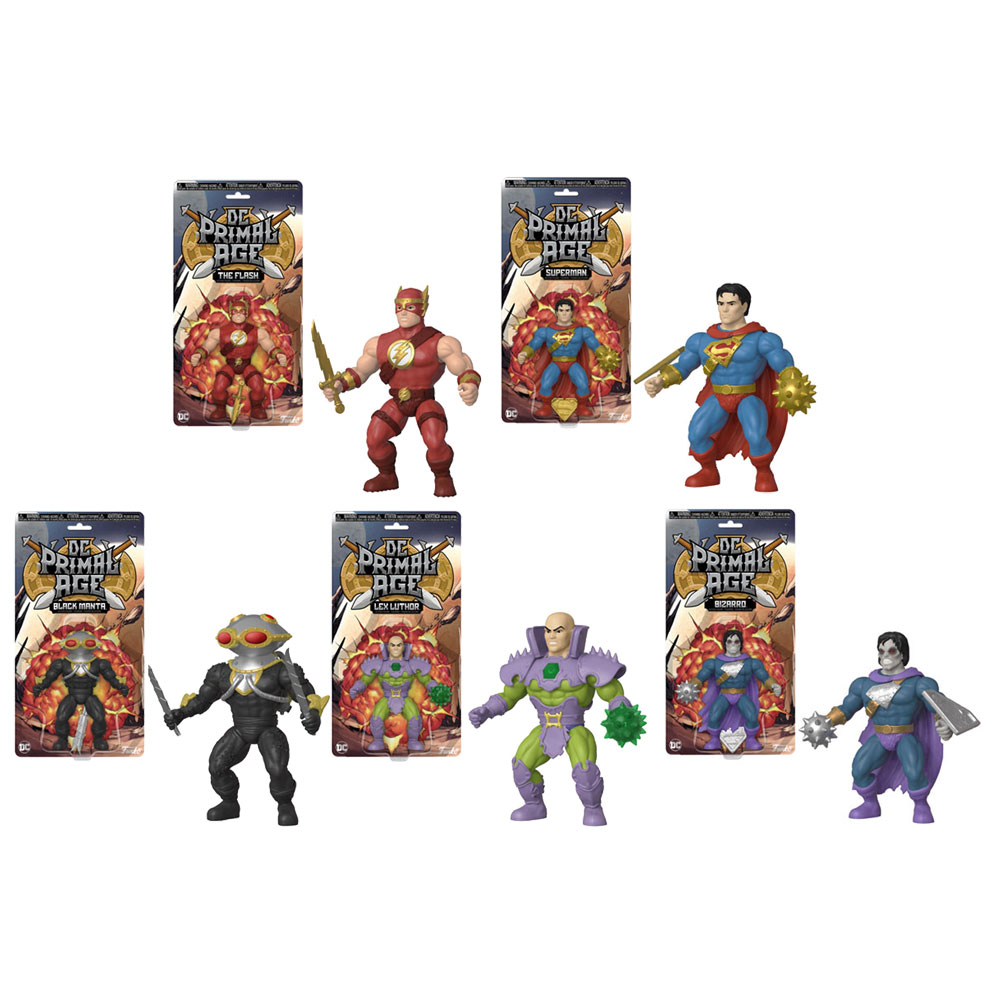 Funko DC Primal Age S2 Collectible Figures - SET OF 5 (Superman, Flash, Bizarro +2)