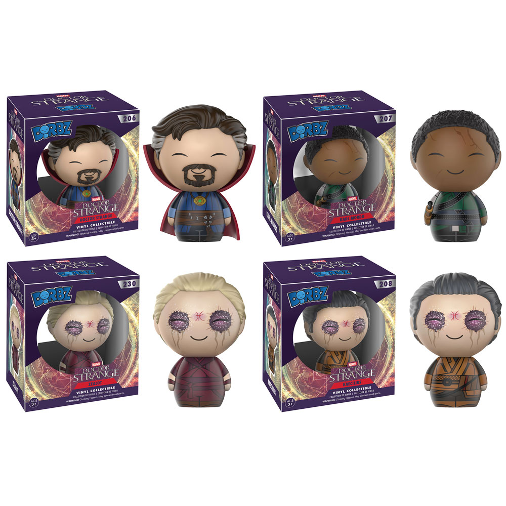 Funko Dorbz Vinyl Figures - Doctor Strange - SET OF 4 (Zealot, Kaecilius, Mordo & Dr. Strange)