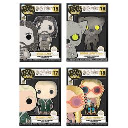 Funko POP! Harry Potter S2 Enamel Pins - SET OF 4 (Luna, Sirius, Draco & Remus)