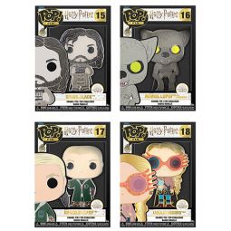 Funko POP! Harry Potter S2 Enamel Pins - SET OF 4 (Luna, Sirius, Draco & Remus)