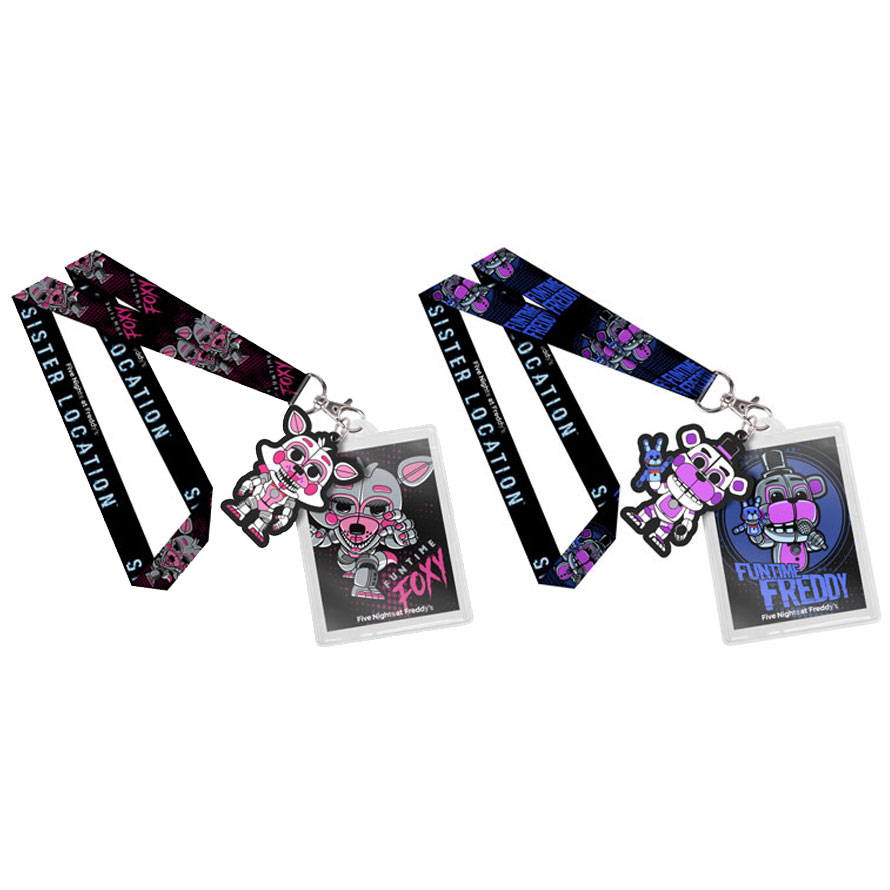 Funko Lanyards - Five Nights at Freddy's S2 Sister Location - SET OF 2 (Funtime Foxy & Freddy)