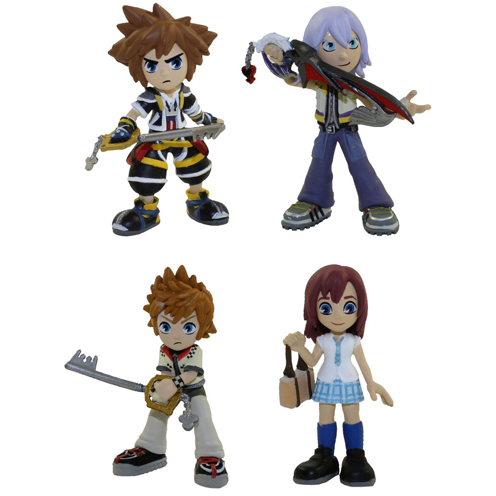 Funko Mystery Minis Vinyl Figures - Kingdom Hearts S1 - SET OF 4 HUMANS (Sora, Riku, Roxas & Kairi)