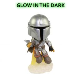 Funko Mystery Minis Figure- Mandalorian S1 - MANDALORIAN (GLOW)(Jetpack)(3.5 inch) 1/36