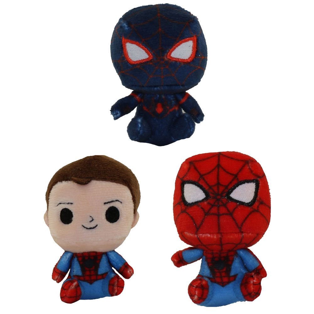 Funko Mystery Mini Plushes - Spider-Man Series 1 - SET OF 3 SPIDER-MEN (Ultimate, Unmasked +1)