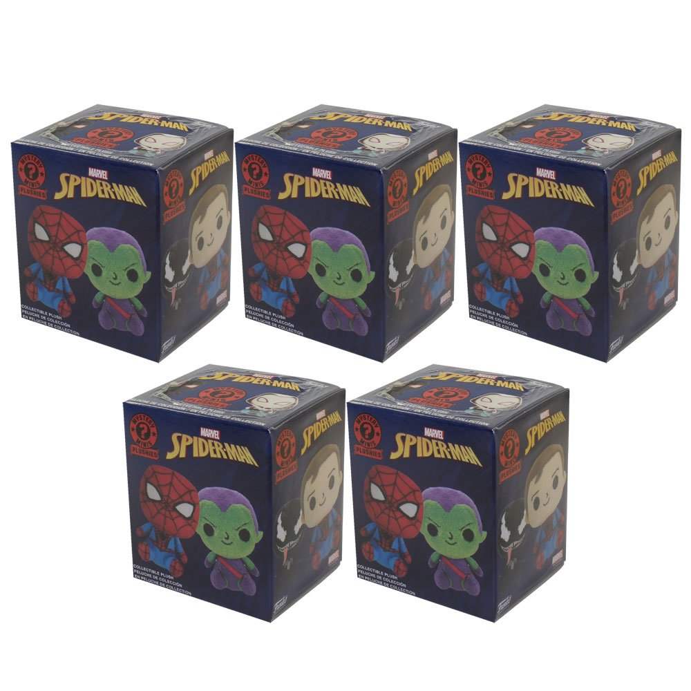 Funko Mystery Mini Plush - Spider-Man Series 1 - BLIND BOXES (5 Pack Lot)