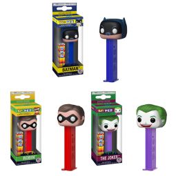 Funko POP! PEZ Dispensers - Batman Classic 1966 TV Series - SET OF 3 (Joker, Robin & Batman)