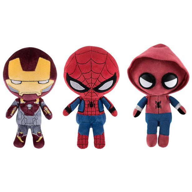 Funko Hero Plushies - Spider-Man Homecoming S1 - SET OF 3 (Iron Man & 2 Spider-Man)