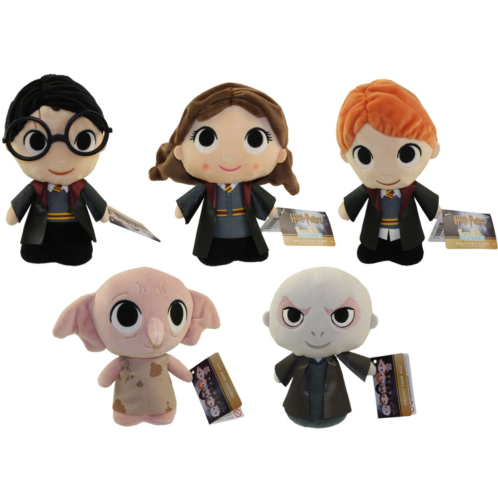 Funko SuperCute Plushies - Harry Potter - SET OF 5 (Harry, Ron, Dobby, Hermione & Voldemort)