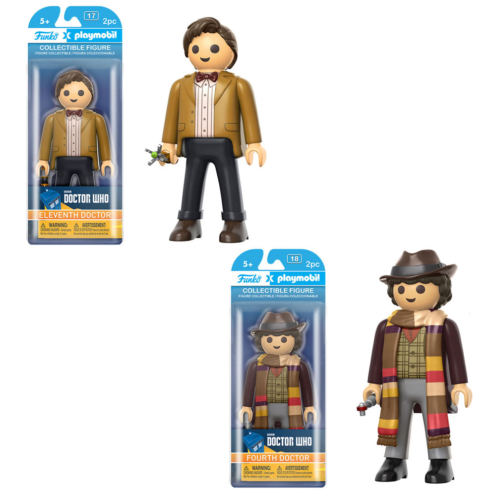 Funko Playmobil Collectible Figures - Doctor Who - SET OF 2 DOCTORS (4th & 11th)