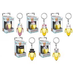 Funko Pocket POP! Keychain - Bananya - SET OF 5 (Long-Haired, Daddy, Black, Bananyako & Bananya) Funko Pocket POP! Keychain - Bananya - SET OF 5 (Long-Haired, Daddy, Black, Bananyako & Bananya)