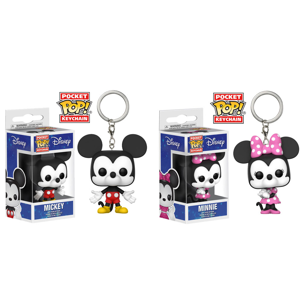 Funko Pocket POP! Keychains - Disney - SET OF 2 (Mickey & Minnie Mouse)