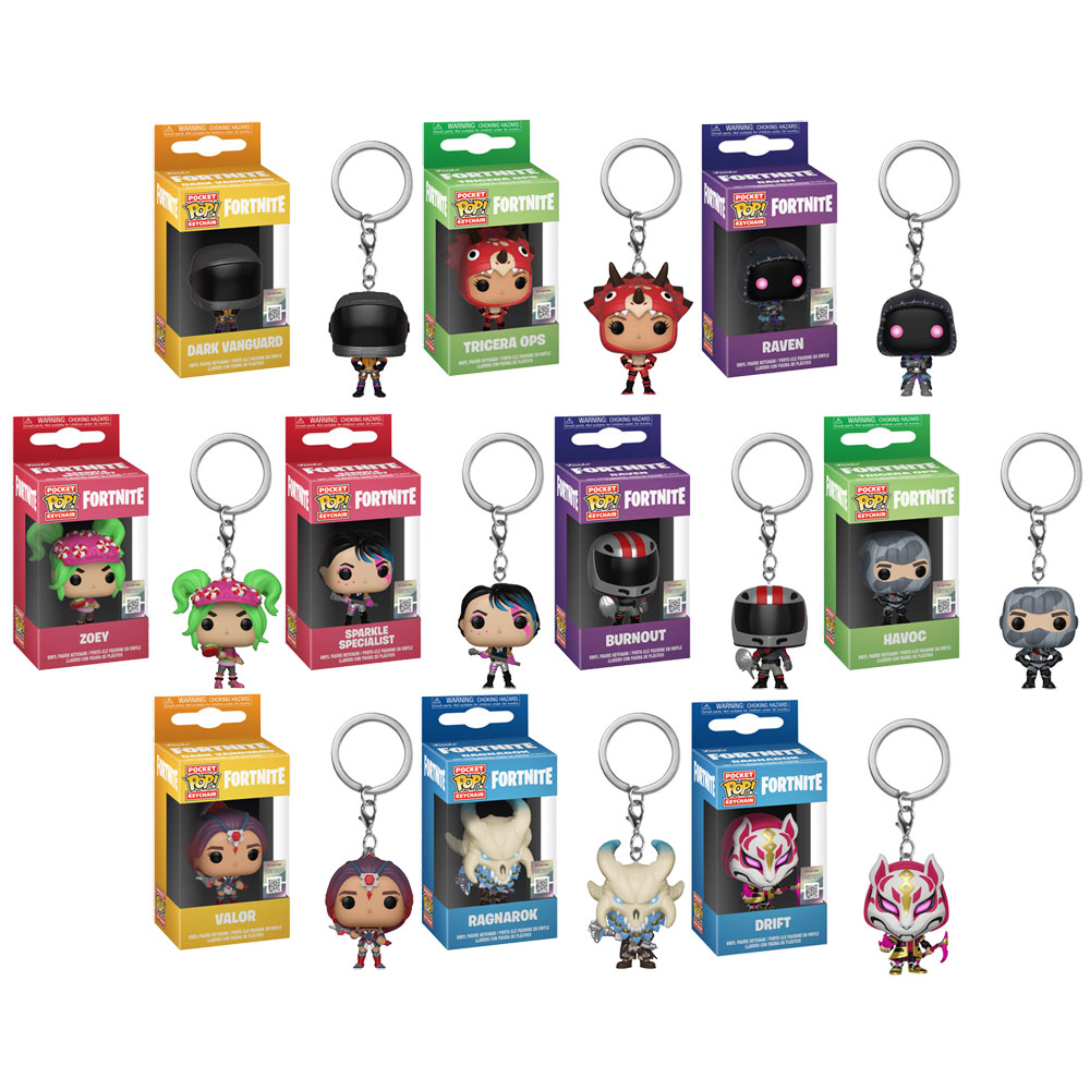 Funko Pocket POP! Keychain - Fortnite S2 - SET OF 10 (Zoey, Valor, Burnout, Havoc, Drift +5)