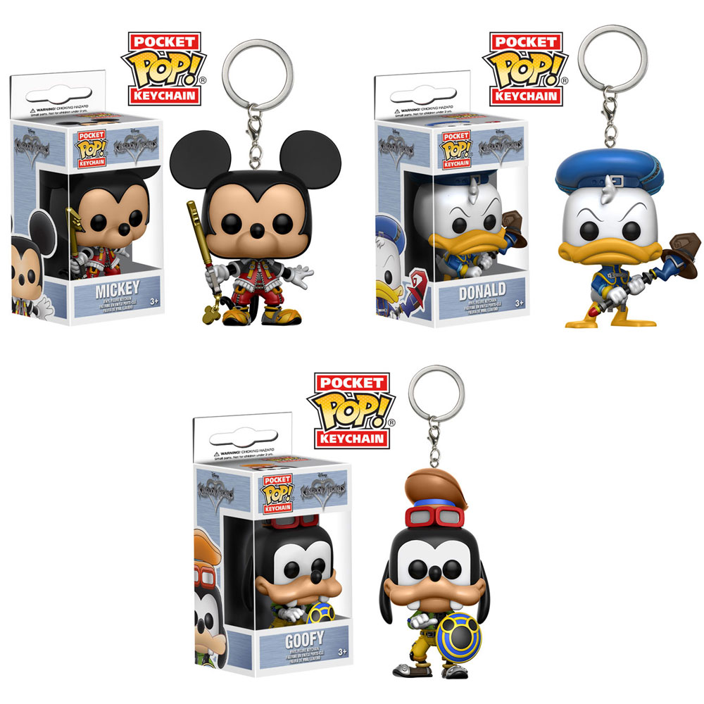 Funko Pocket POP! Keychain Kingdom Hearts - SET OF 3 (Mickey, Donald & Goofy)
