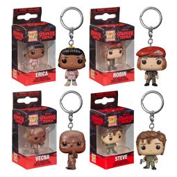 Funko Pocket POP! Keychains - Stranger Things S3 (Season 4) - SET OF 4 (Steve, Vecna, Robin, Erica)