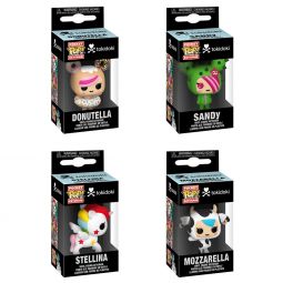Funko Pocket POP! Keychains - Tokidoki - SET OF 4 (Mozzarella, Donutella, Sandy & Stellina)