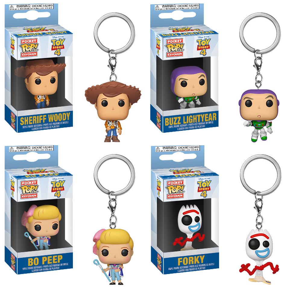 Funko Pocket POP! Keychains - Toy Story 4 S1 - SET OF 4 (Forky, Woody, Buzz & Bo Peep)