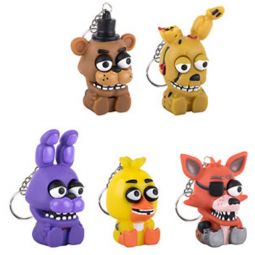 Funko Squeeze Keychain - Five Nights at Freddy's - SET OF 5 (Freddy, Bonnie, Chica, Foxy & Springtra