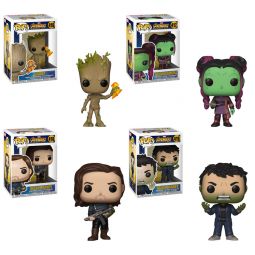 Funko POP! Marvel - Avengers Infinity War S2 Vinyl Bobble Figures - SET OF 4 (Groot, Gamora +2) (May Funko POP! Marvel - Avengers Infinity War S2 Vinyl Bobble Figures - SET OF 4 (Groot, Gamora +2) (May