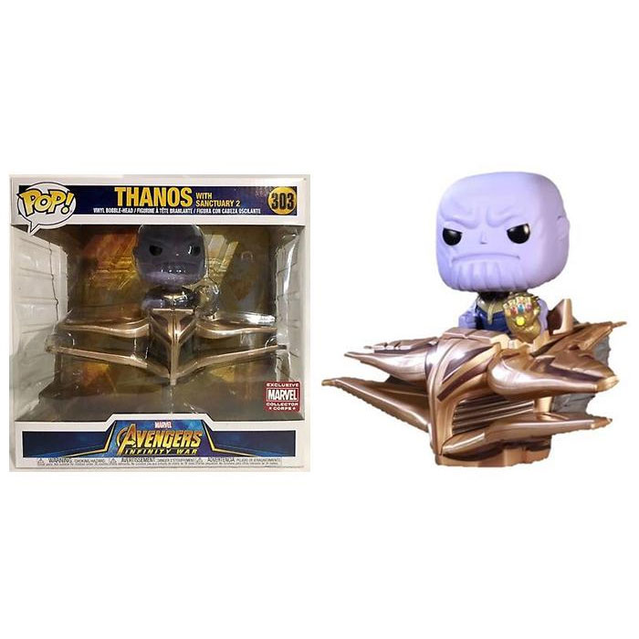 Funko POP! Avengers Infinity War Vinyl Figure Set - THANOS with Sanctuary 2 #303 *Exclusive*