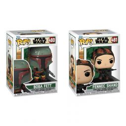 Funko POP! Star Wars - Book of Boba Fett Vinyl Bobble Figures - SET OF 2 (Fennec Shand & Boba Fett)