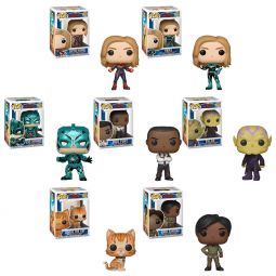 Funko POP! Marvel - Captain Marvel Vinyl Bobble Figures - SET OF 7 (Nick Fury, Talos, Vers +4)