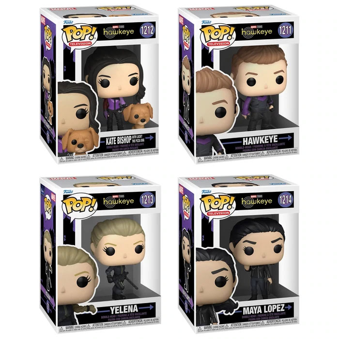 Funko POP! TV - Marvel Studios Hawkeye Vinyl Bobble Figures - SET OF 4 (Yelena, Kate, Maya +1)