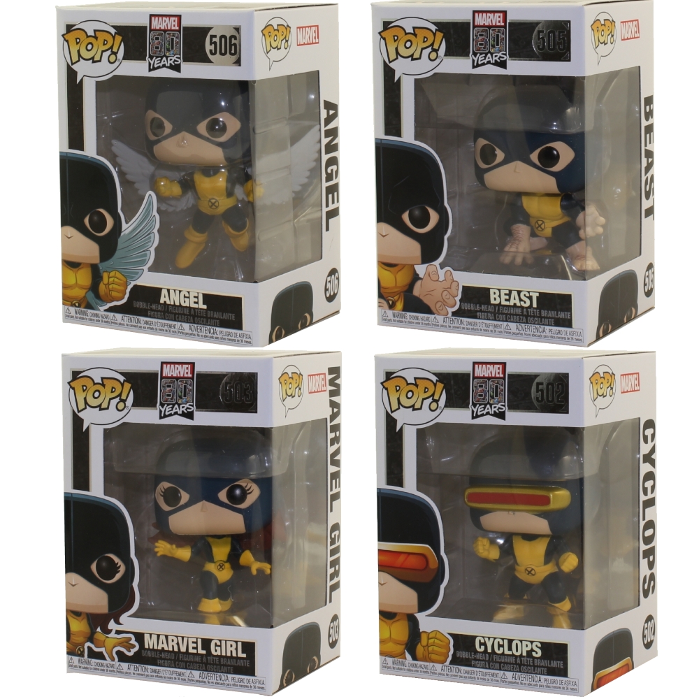 Funko POP! Marvel's 80th Anniversary S2 Vinyl Bobble Figures - SET OF 4 (Cyclops, Beast +2)