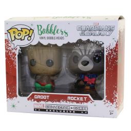 Funko POP! Marvel Collector Corps Vinyl Bobble-Head Figures - GROOT & ROCKET Holiday 2-Pack *Excl*