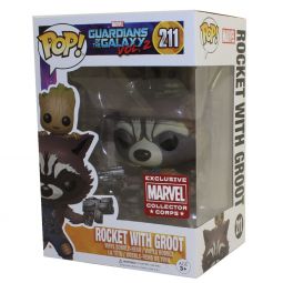 Funko POP! Marvel Collector Corps Vinyl Bobble-Head Figure - ROCKET with Groot #211 *Exclusive*