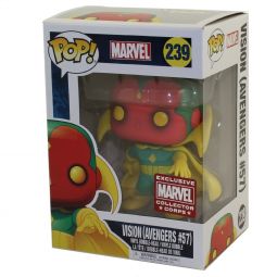 Funko POP! Marvel Collector Corps Vinyl Bobble Figure - VISION (Avengers #57) #239 *Exclusive*