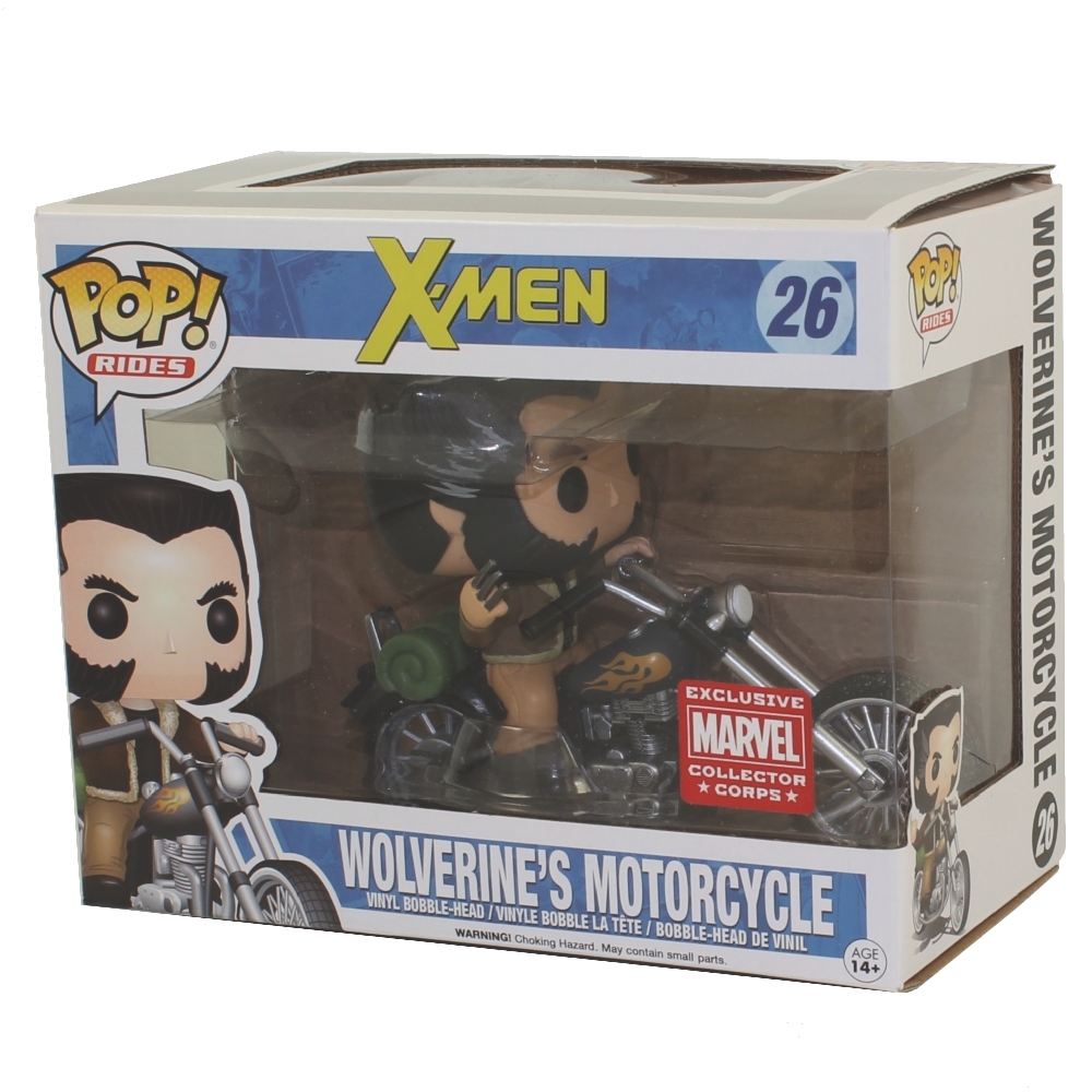 Funko POP! Rides Marvel Collector Corps - X-Men Vinyl Bobble Figure- WOLVERINE'S MOTORCYCLE #26 *EX*