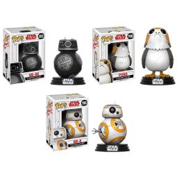 Funko POP! Star Wars Episode 8: The Last Jedi - Vinyl Bobbles - SET OF 3 (BB-8, BB-9E & Porg) Funko POP! Star Wars Episode 8: The Last Jedi - Vinyl Bobbles - SET OF 3 (BB-8, BB-9E & Porg)