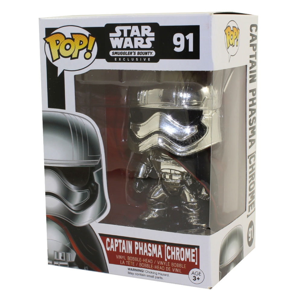 Funko POP! Star Wars Smuggler's Bounty Vinyl Bobble-Head - CAPTAIN PHASMA (Chrome) #91 *Exclusive*