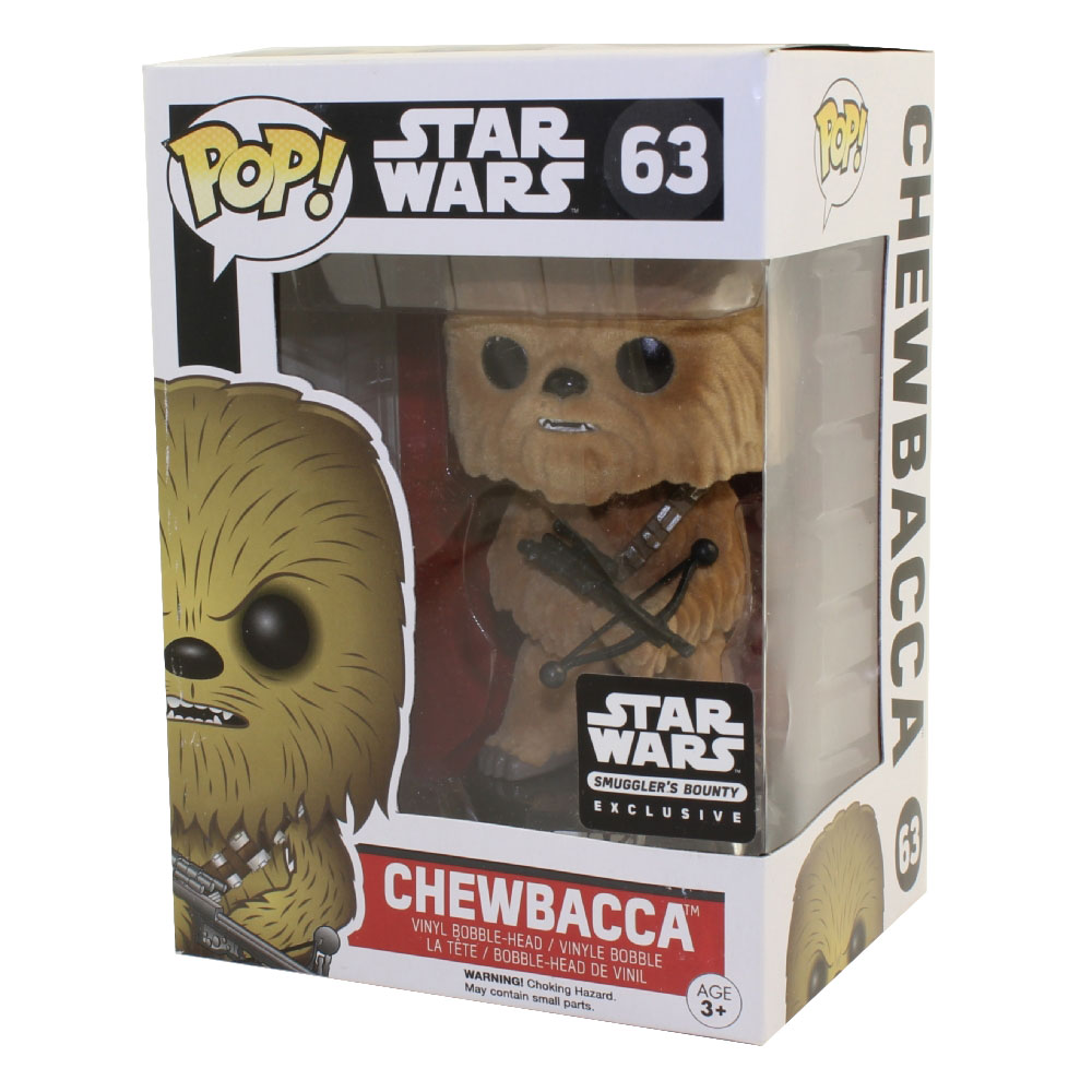 Funko POP! Star Wars Smuggler's Bounty Vinyl Bobble-Head - CHEWBACCA (Flocked) #63 *Exclusive*