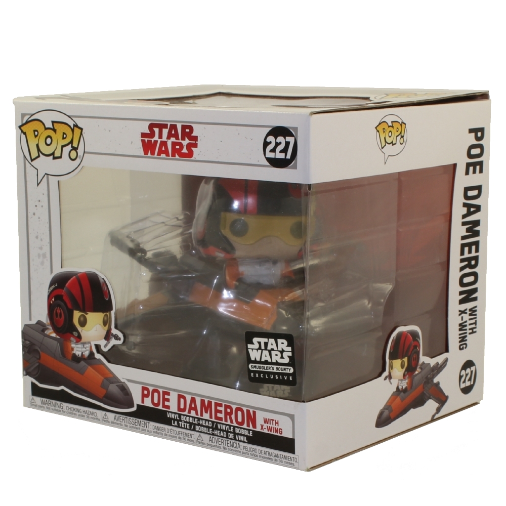 Funko POP! Rides Vinyl Bobble - Star Wars Smuggler's Bounty Exclusive - POE DAMERON w/ X-Wing #227
