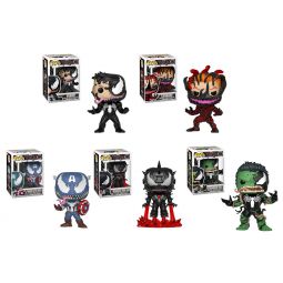 Funko POP! Marvel - Venom Vinyl Bobble Figures - SET OF 5 (Iron Man, Cap America, Hulk +2)(October_ Funko POP! Marvel - Venom Vinyl Bobble Figures - SET OF 5 (Iron Man, Cap America, Hulk +2)(October_