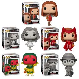Funko POP! Marvel - Wandavision Vinyl Bobble Figures - SET OF 5 (2 Vision & 3 Wanda)(Ships TBD) Funko POP! Marvel - Wandavision Vinyl Bobble Figures - SET OF 5 (2 Vision & 3 Wanda)(Ships TBD)