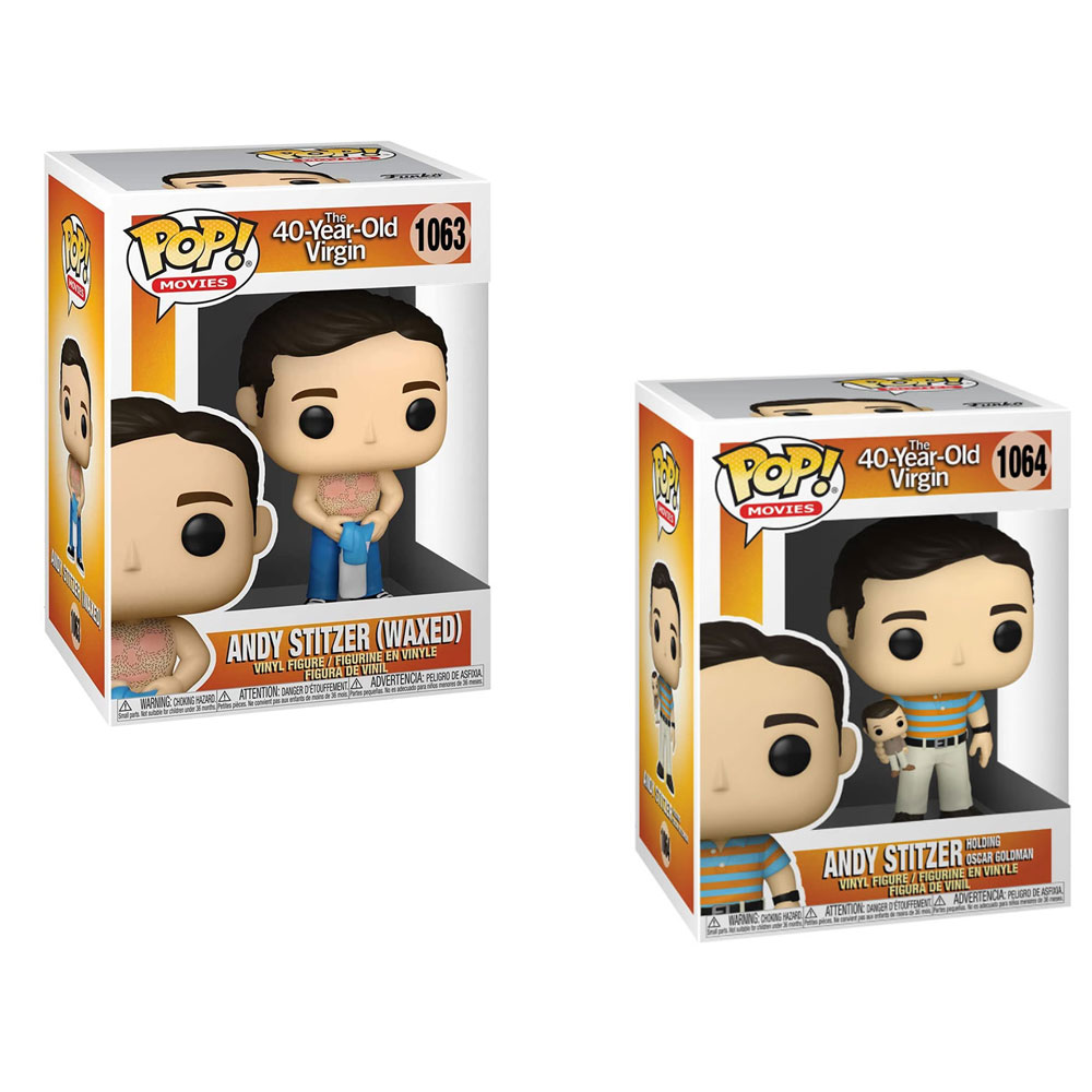 Funko Pop! Andy Stitzer Waxed – 40 Year Old Virgin Vinyl-Figur, 9,5 Cm, Inkl. EcoTek Boxenschutz