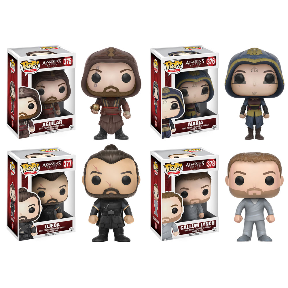 Funko POP! Movies - Assassin's Creed Vinyl Figures - SET OF 4 (Ojeda, Maria, Aguilar & Callum)