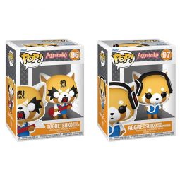 Funko POP! Sanrio - Aggretsuko S2 Vinyl Figures - SET OF 2 AGGRETSUKO [Guitar & Headphones]