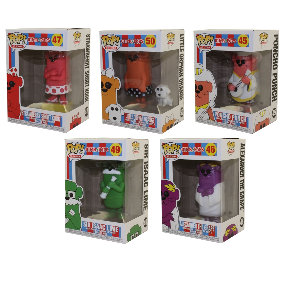 Funko POP! Ad Icons - Otter Pops Vinyl Figures - SET OF 5 (Alexander, Poncho Punch +3)