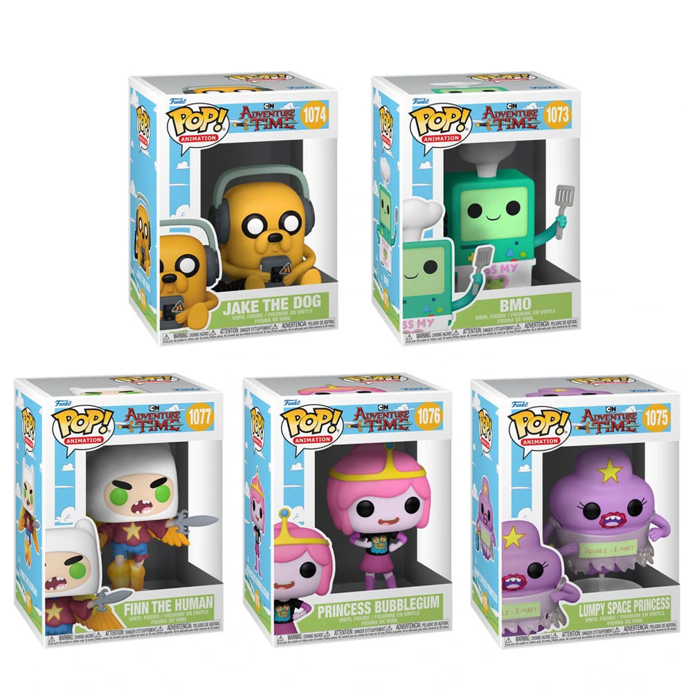 Funko POP! Animation - Adventure Time Vinyl Figures - SET OF 5 (BMO, LSP, Jake, Finn the Human +1)