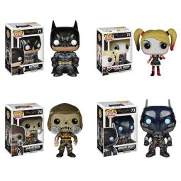 Funko POP! Batman Arkham Knight Vinyl Figures - SET of 4 (Arkaham Knight, Batman, Scarecrow & Harley Funko POP! Batman Arkham Knight Vinyl Figures - SET of 4 (Arkaham Knight, Batman, Scarecrow & Harley