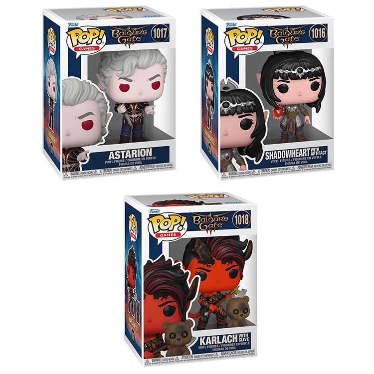 Funko POP! Games Baldur's Gate Vinyl Figures - SET OF 3 [Astarion, Karlach & Shadowheart]