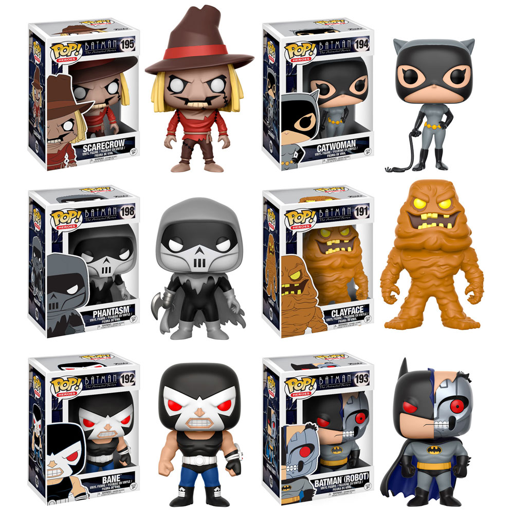 Funko POP! Heroes Vinyl Figures - Batman: The Animated Series S2 - SET OF 6 (Bane, Catwoman, Clayfac