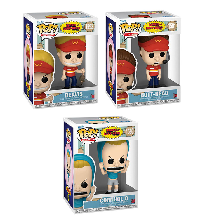 Funko POP! Television - Beavis & Butt-Head Vinyl Figures - SET OF 3 [Cornholio, Beavis & Butt-Head]