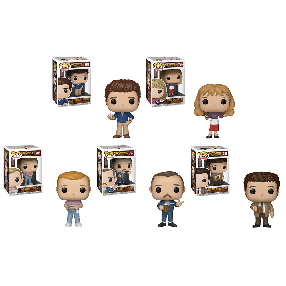 Funko POP! Television - Cheers Vinyl Figures - SET OF 5 (Sam, Woody, Norm, Diane +1)