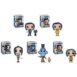Funko POP! Movies - Coraline Vinyl Figures - SET OF 5 (Mr Bobinsky, Other Mother & 3 Coralines)(Nov Funko POP! Movies - Coraline Vinyl Figures - SET OF 5 (Mr Bobinsky, Other Mother & 3 Coralines)(Nov
