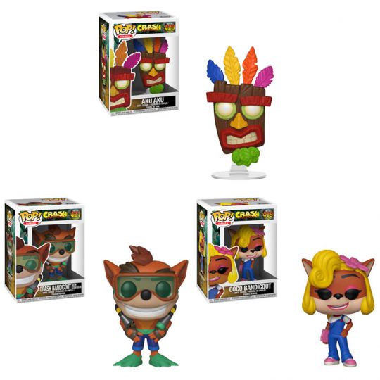 Crash Bandicoot Aku Aku Funko Pop Vinyl Figure 4 Toys Games Action Figures