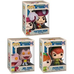 Funko POP! Disneyland 65th Anniversary Vinyl Figures - SET OF 3 (Mr. Toad, Peter Pan +1)